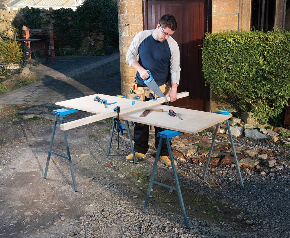 2 x Metall Sägebock 125 kg 100 mm