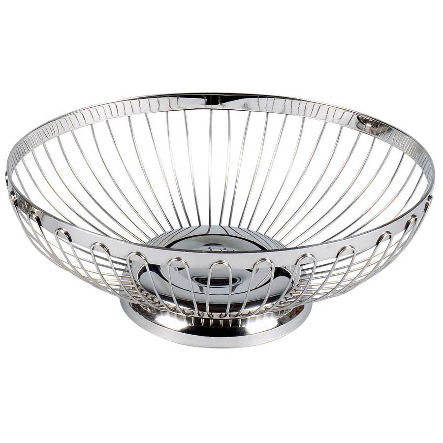 APS 30250 Brotkorb / Obstkorb 28x21 cm, Edelstahl, silber