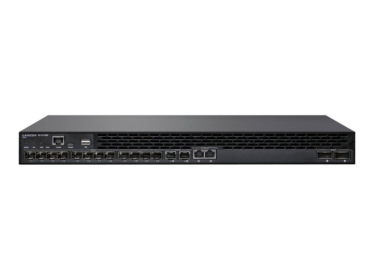 LANCOM XS-5116QF - Switch - L3 - managed - 12 x 1 Gigabit / 10 Gigabit SFP+ + 2 x Combo 1/2.5/5/10 Gigabit Ethernet / 1/