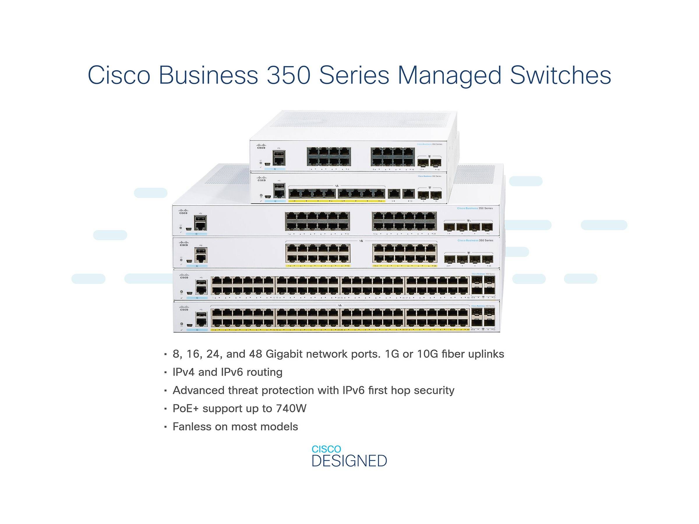 Cisco Business 350 Series CBS350-48FP-4G - Switch - L3 - managed - 48 x 10/100/1000 (PoE+)