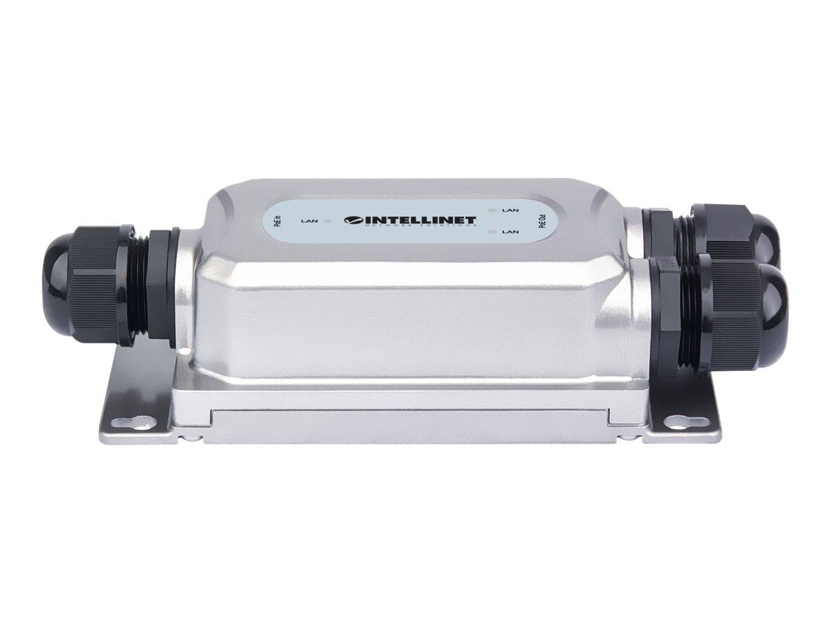 Intellinet 2-Port Outdoor Vandalproof Gigabit PoE++ Extender, Two 30 W Ports, Extends PoE up to 100 m (328 ft.)