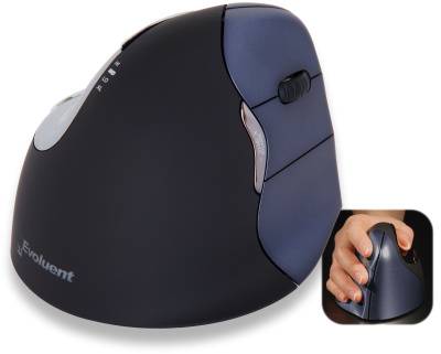 Evoluent VerticalMouse 4 Right - Vertical mouse - Für Rechtshänder - Laser - 6 Tasten - kabellos - 2.4 GHz - kabelloser Empfänger (USB)