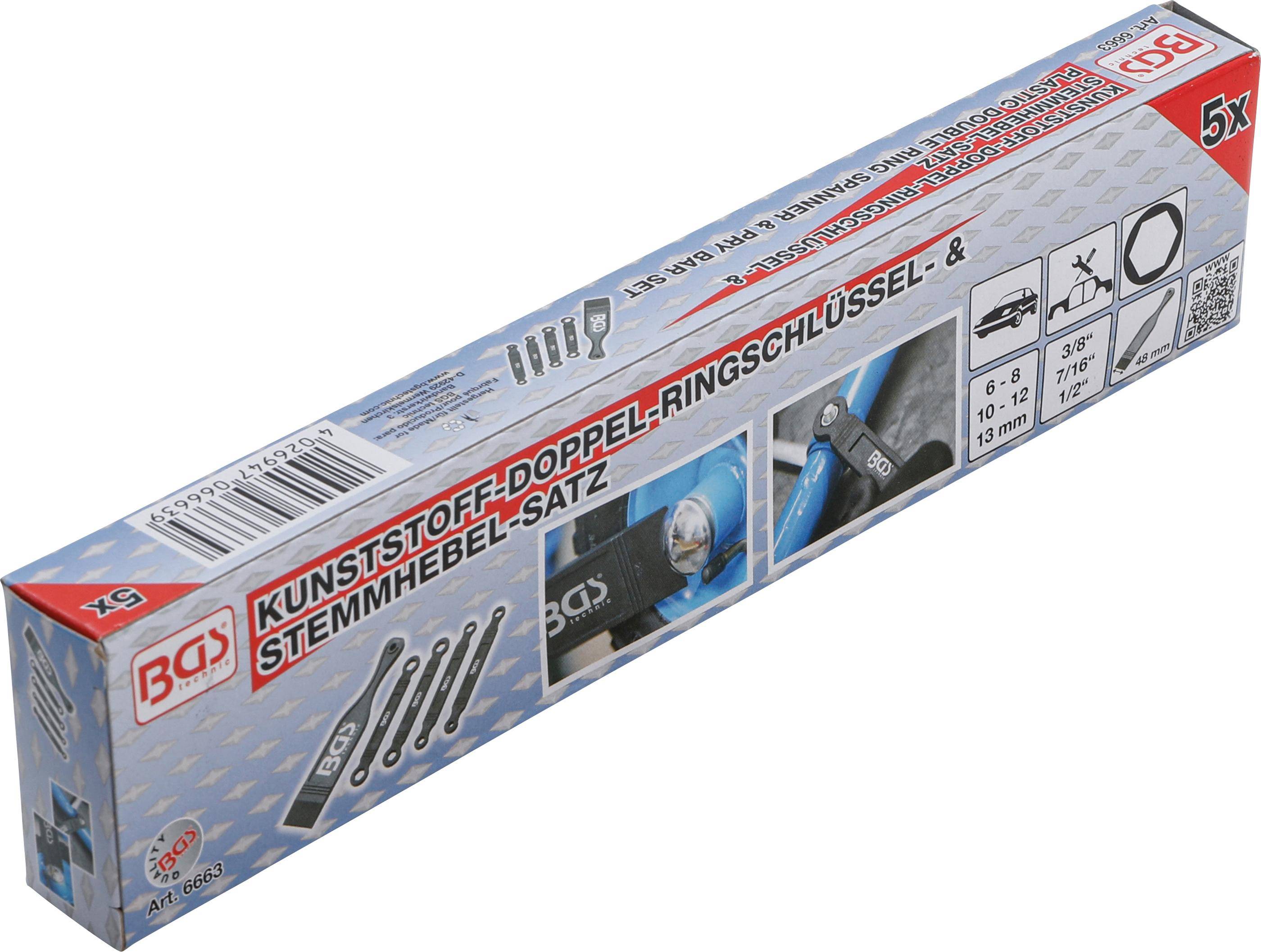 BGS Kunststoff-Doppel-Ringschlssel- & Stemmhebel-Satz | 5-tlg.