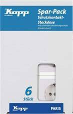 Profi-Pack á 6 UP Schuko-Steckdosen PAR arkt. ws m. Kinderschutz