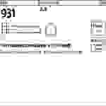 Sechskantschraube DIN 931 Schaft M6x 105 8.8 100 Stück