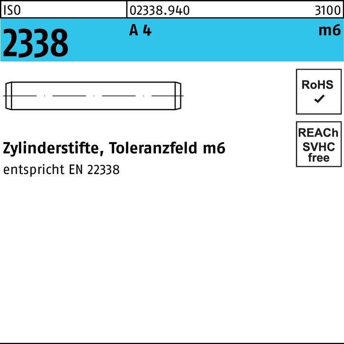 Zylinderstift ISO 2338 5 m6x 16 A 4 200 Stück