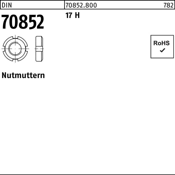 Nutmutter DIN 70852 M14x 1,5 17 H 25 Stück