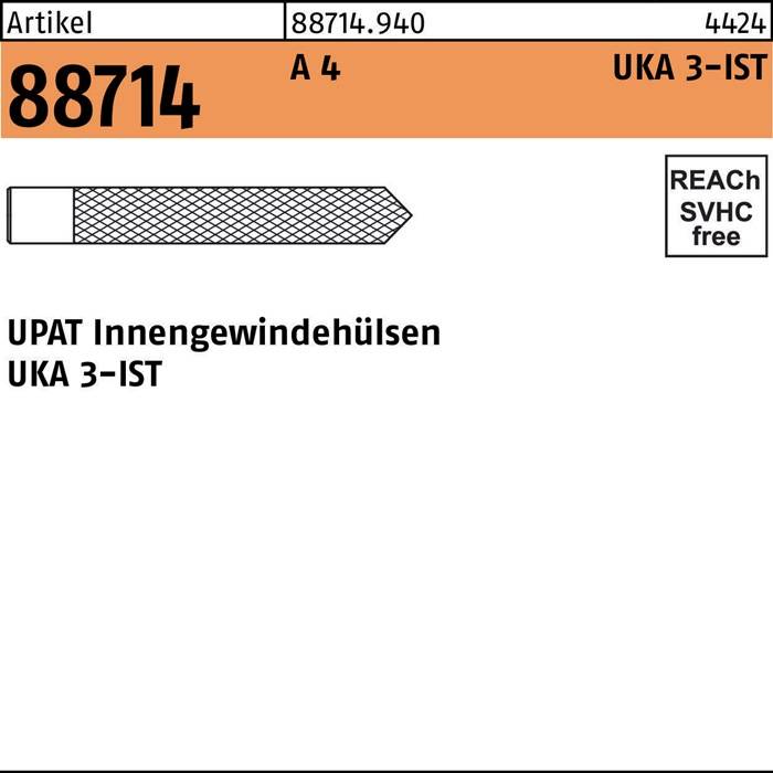 Innengewindehülse R 88714 UKA IST M10 A 4 10 Stück UPAT