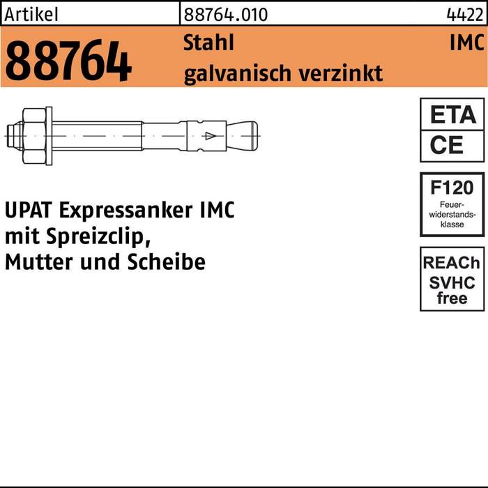 Expressanker R 88764 IMC 20/30/184 Stahl galv.verz. 10 Stück UPAT