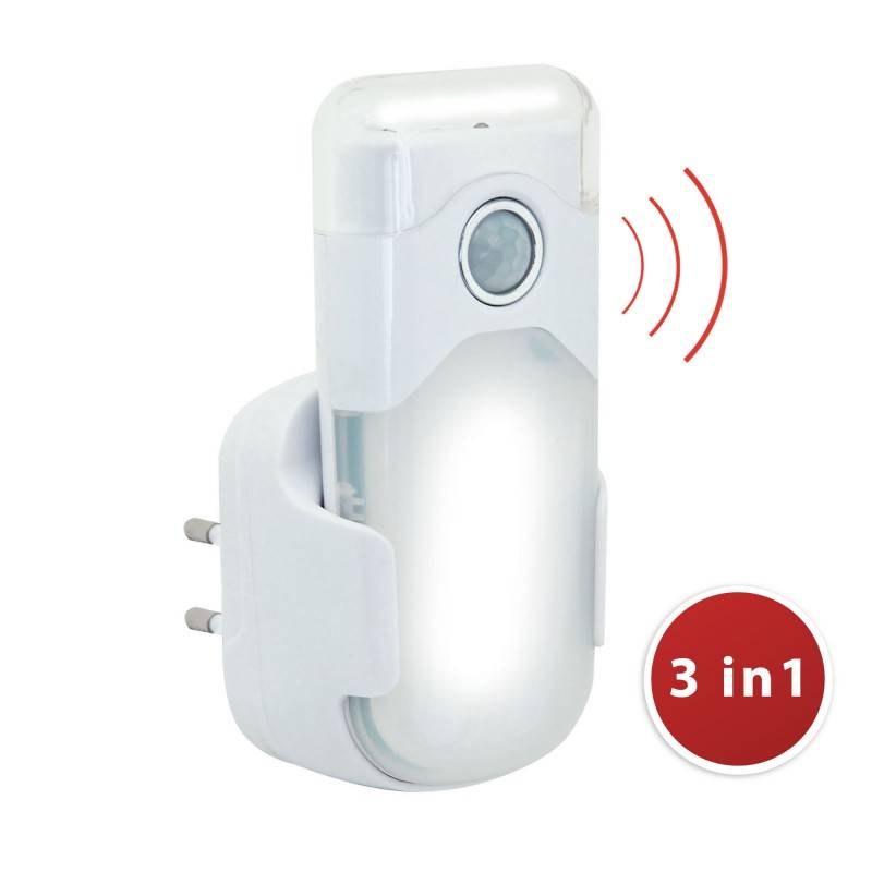 LED Nachtlicht mit automatischer Notbeleuchtung, Anti-Blackout, praktische Taschenlampenfunktion, mit Bewegungsmelder un