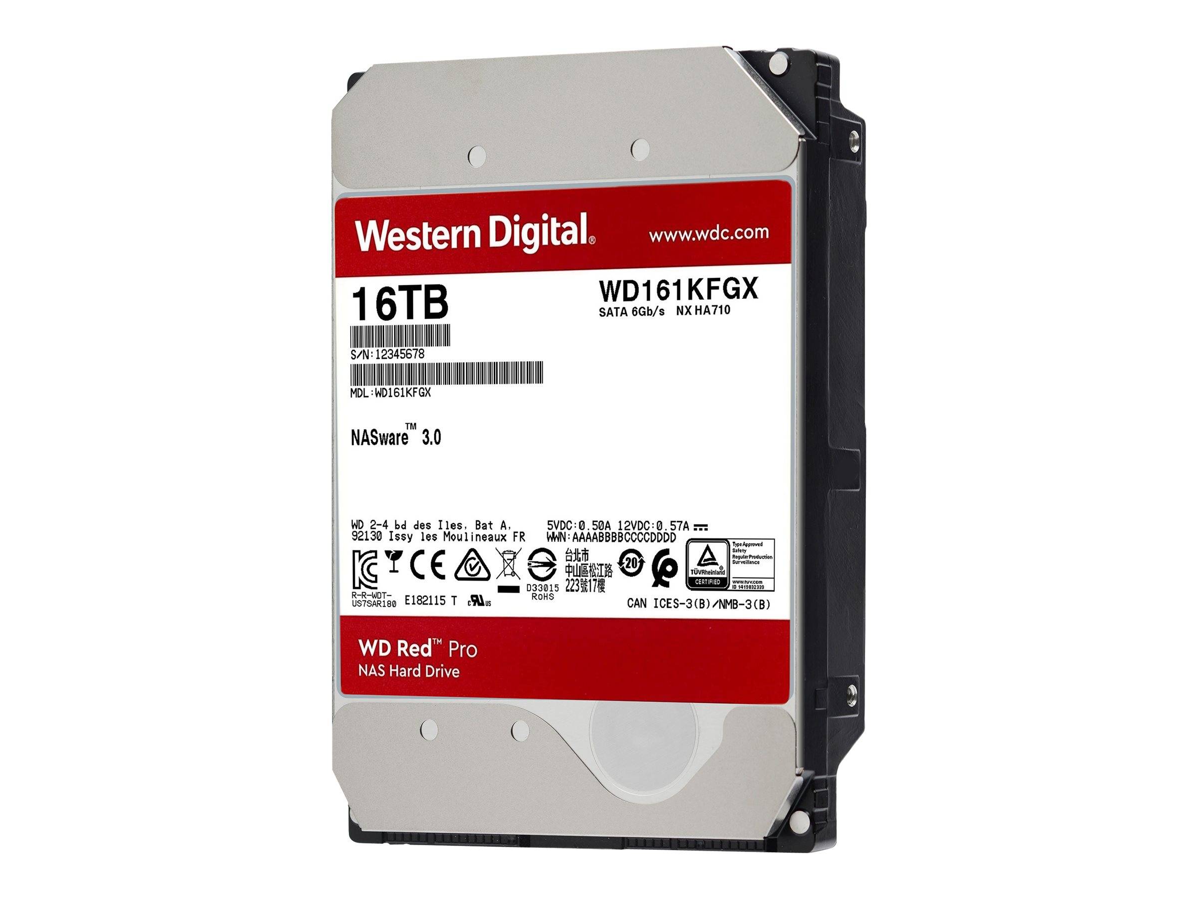 WD Red Pro WD161KFGX - Festplatte - 16 TB - intern - 3.5"" (8.9 cm)