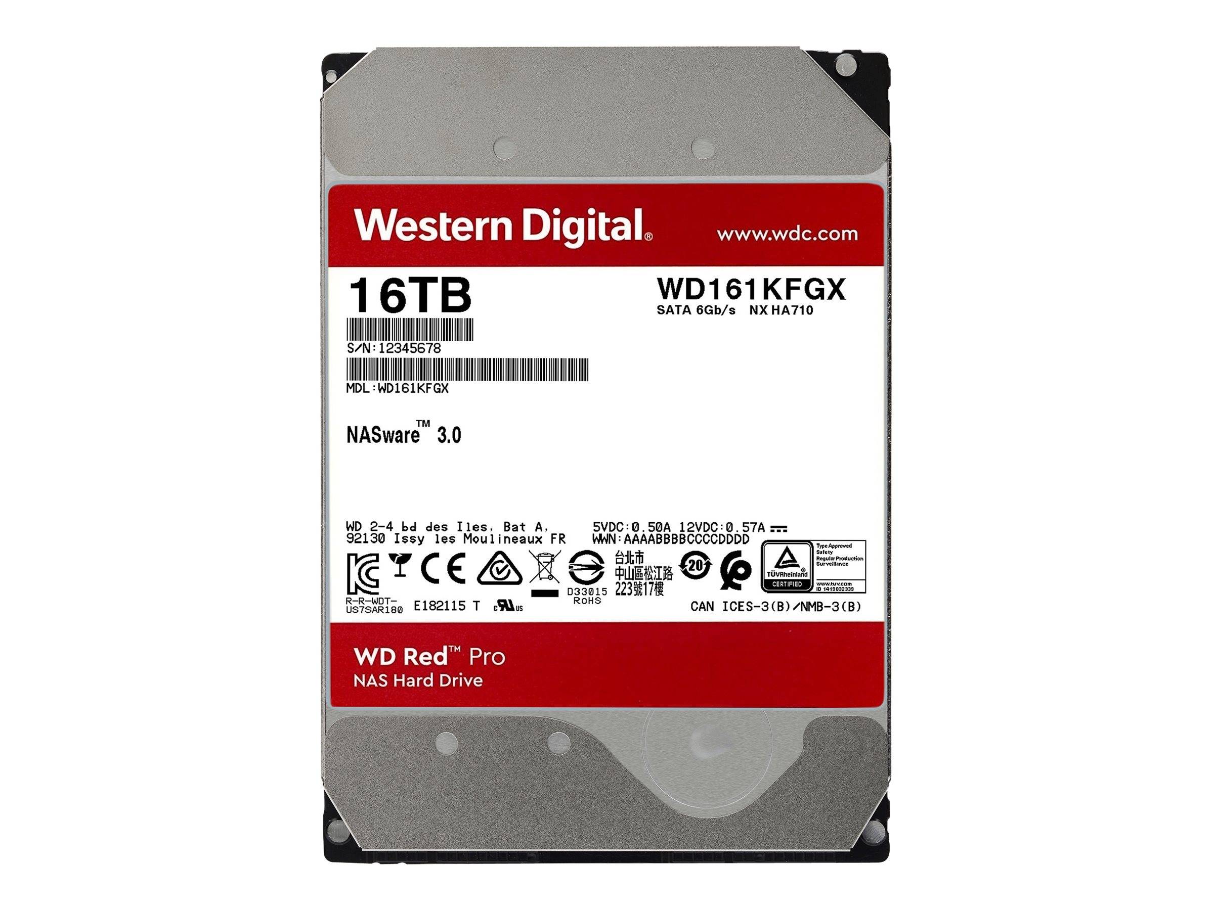 WD Red Pro WD161KFGX - Festplatte - 16 TB - intern - 3.5"" (8.9 cm)