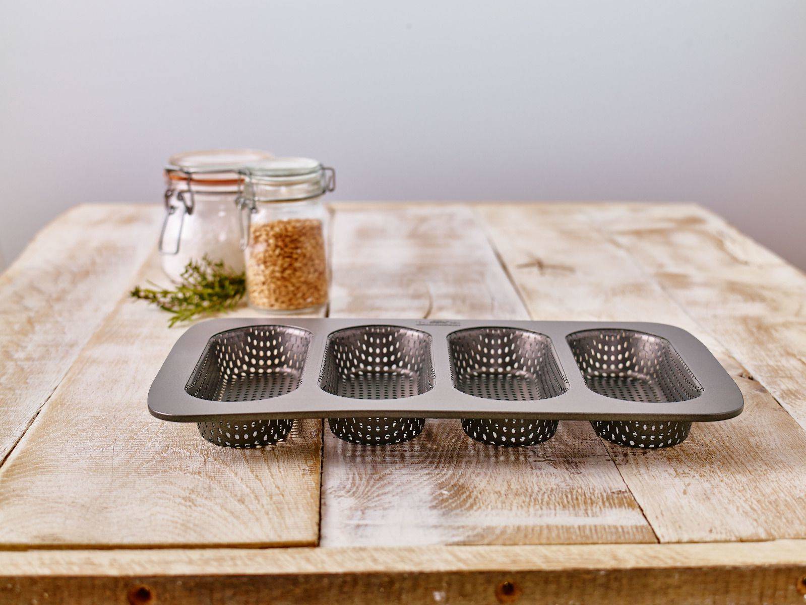 RBV Birkmann Baquette-Blech Laib und Seele 35x22x3cm, Rechteckig, Schwarz