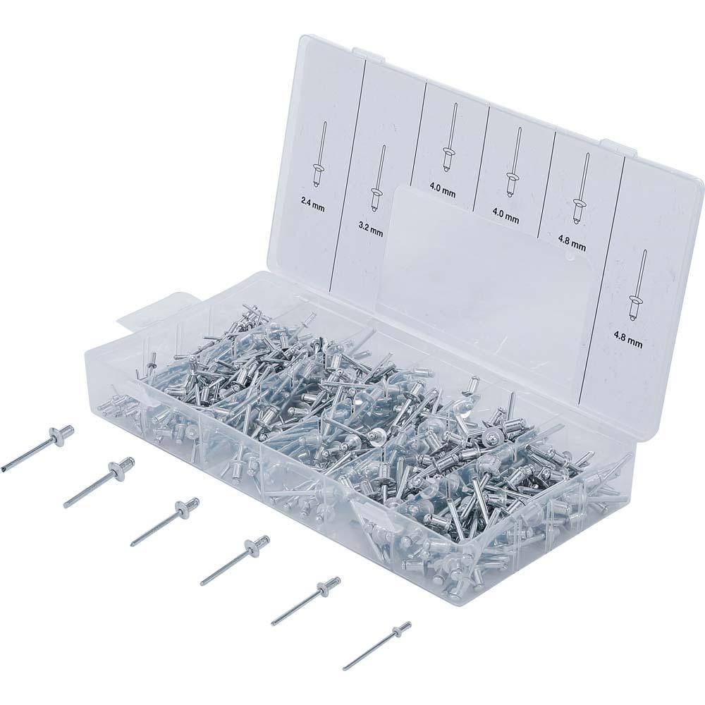 Blindnieten-Sortiment - Alu/Stahl - 400 teilig