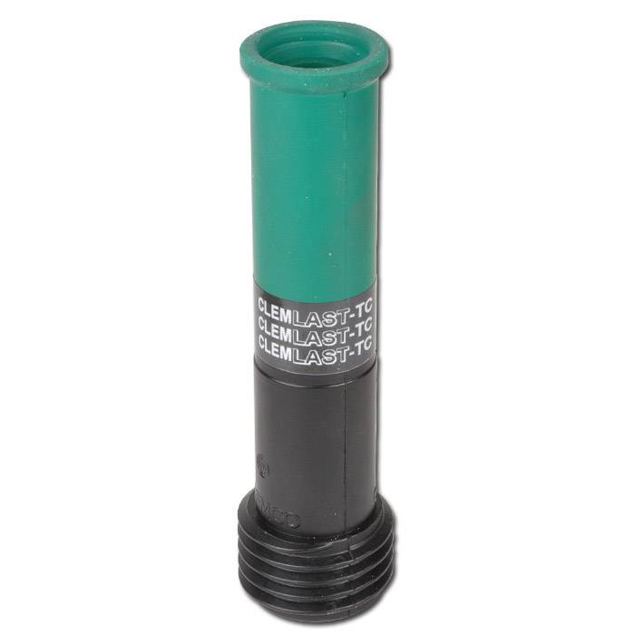 Sandstrahldüse Wolframcarbid lang - Kordelgewinde - Düsen-Ø 8 mm - 140 mm Länge - 32 mm Einlass - Gummiummantelung
