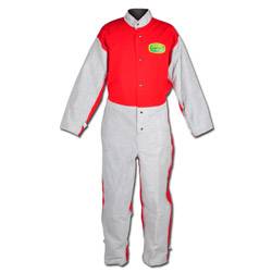 Sandstrahlanzug - mit Lederbesatz - Baumwolle - optimaler Arbeitsschutz - Größe S (50)