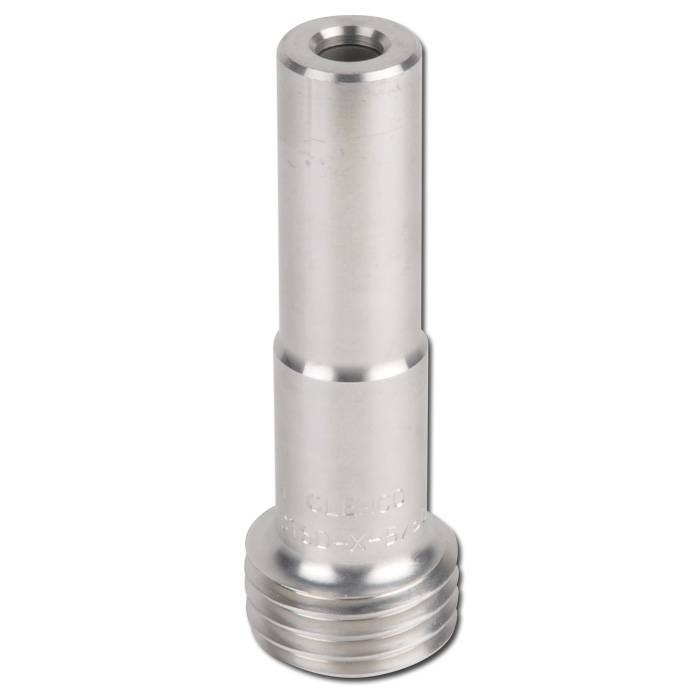 Wolframcarbid Strahldüse mit Aluminiummantel - Düsen-Ø 14 mm - 230 mm Länge - 32 mm Einlass - 50 mm Gewinde