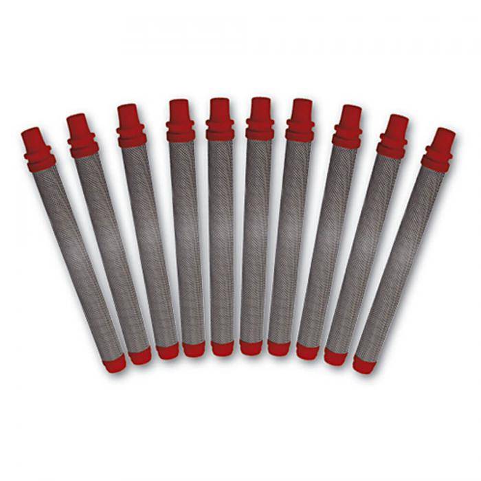 Pistoleneinsteckfilter - rot - 180 Maschen - 0,084 mm MW - extra fein - 10 Stk.