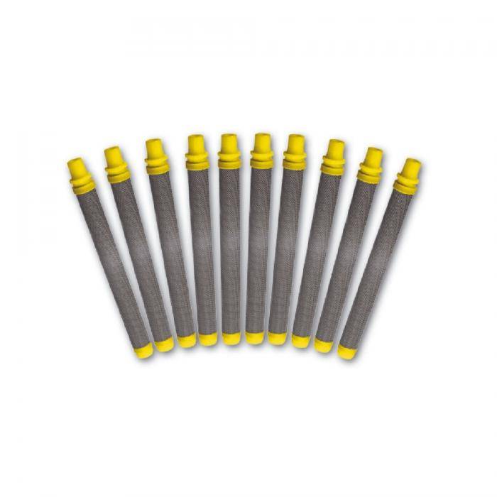 Pistoleneinsteckfilter - Farbe gelb - 180 Maschen - 0,14 mm MW - fein - Set 10 Stk.