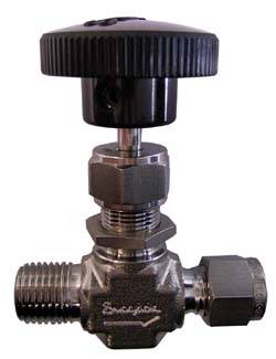 Regulierventil - Edelstahl 1.4401 - AG NPT 1/4" auf Swagelok® Rohrverschraubung 1/4" - DN 4,4