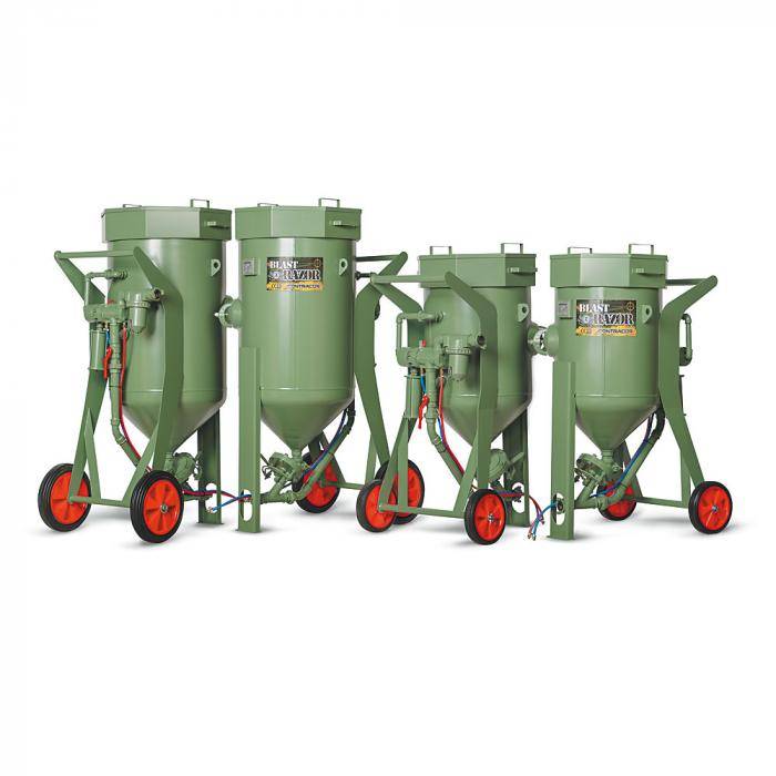 Sandstrahlgerät mit Fernsteuerung BlastRazor Z-100 RC - Volumen 100 l - Arbeitsdruck 10 bar