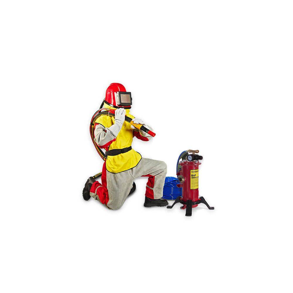 Strahler-Schutzausrützung - SafePack-Comfort - 20 m Atemluftschlauch - Overall Größe 54