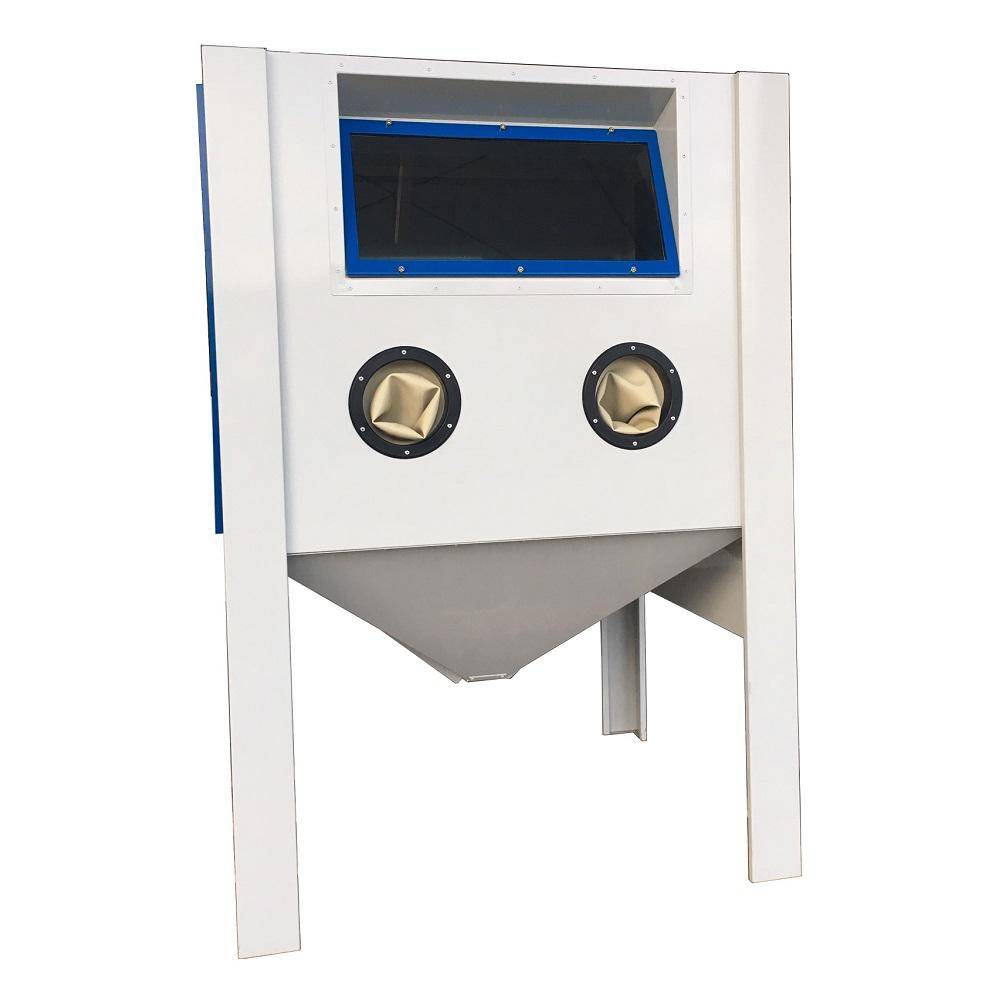 Strahlkabine Profi - Luftleistung min. 500 l/min bei 6 bar - 2 Seitentüren und Handstrahlpistole - etwa 120 kg