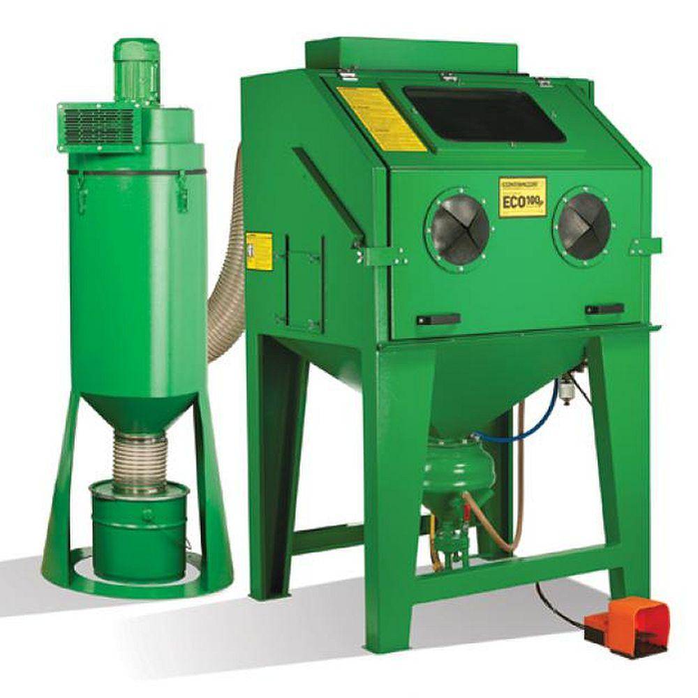 Druck-Strahlkabine ECO-100P - mit Staubabscheider - Innenraummmaße 950 x 720 x 760 mm