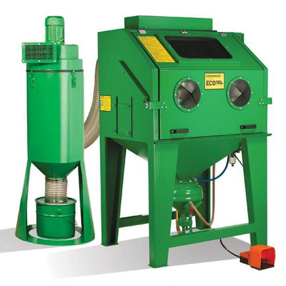 Druck-Strahlkabine ECO-80P - mit Staubabscheider - Innenraum 750 x 520 x 660 mm