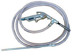 Handstrahlpistole für Strahlkabinen - Profi-Version mit Stahldüse, Schlauch und Ansaugrohr - Luftbedarf 350 l/min