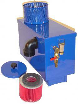 Pneumatische Absaugeinheit für Strahlkabinen - mit kleinem Filter - zum Anflanschen an Strahlkabinen