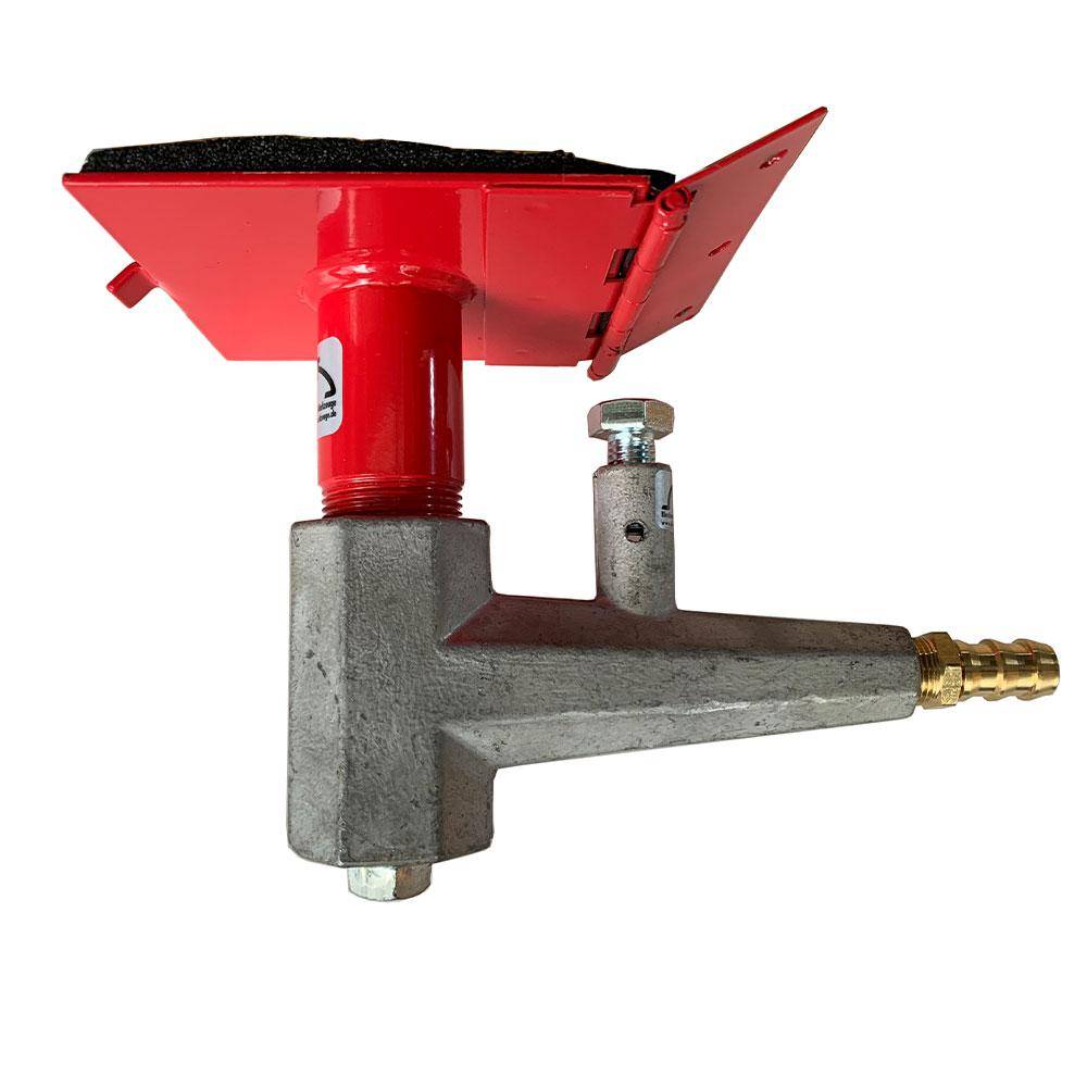 Trichterverschluß für Strahlkabinen komplett incl. Strahlmitteldosierventil, schwere Ausführung- komplett - L x B x H 215 x 165 x 155 mm