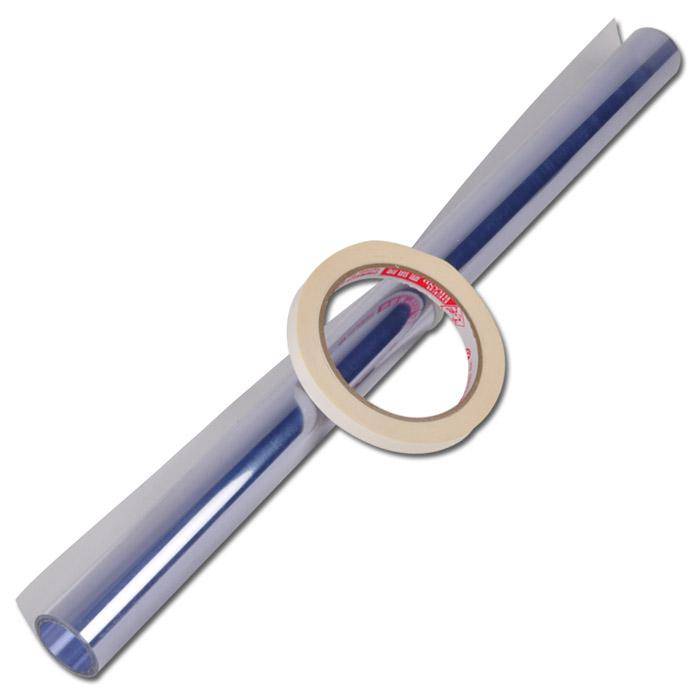 Sichtfenster-Folie für Strahlkabinen - auf Rolle 500 x 2000 mm - mit doppelseitigem Klebeband