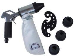 Punktstrahlpistole - Standard - mit Rückführung - 4 Stück Gummiaufsätze - Luftleistung 500 l/min bei 6 bar