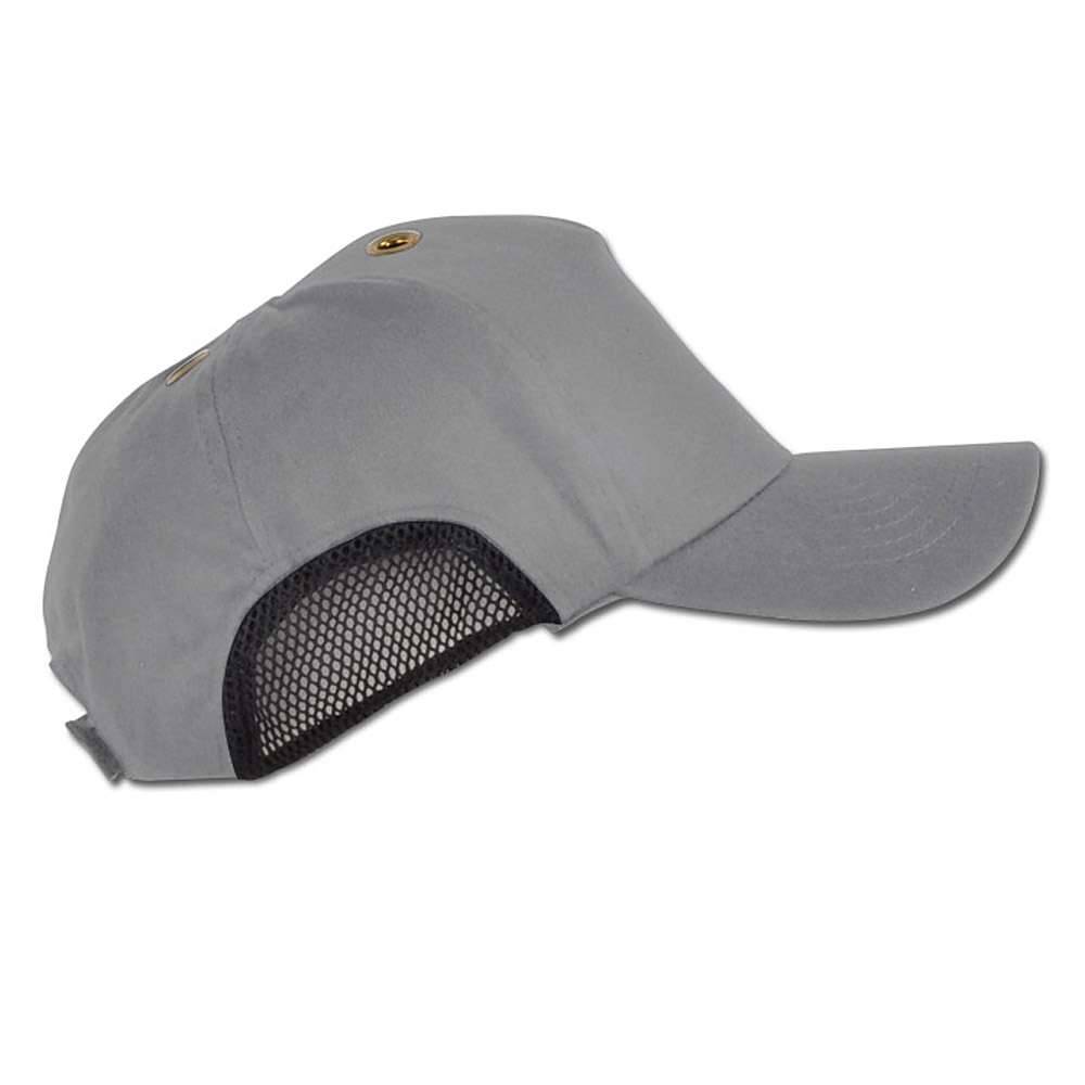 Schutz-Cap - Gr. 56-51 cm - silbergrau - BW-Gemisch - "Ear" - vergitterte Lüftungsöffnungen - nach EN 812