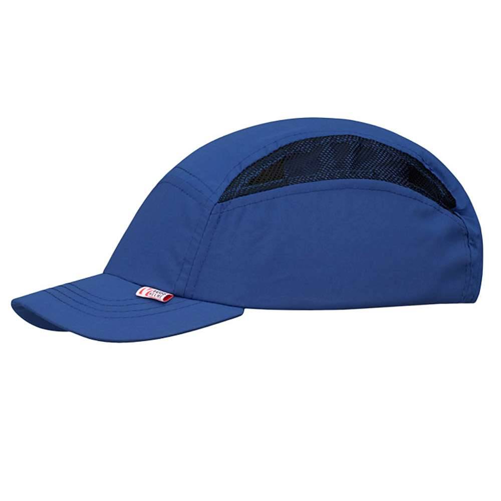 Schutz-Cap - Gr. 52-65 cm - kornblau - Mikrofaser - "MODERN STYLE" - vernetzte Lüftungsöffnungen - nach EN 812