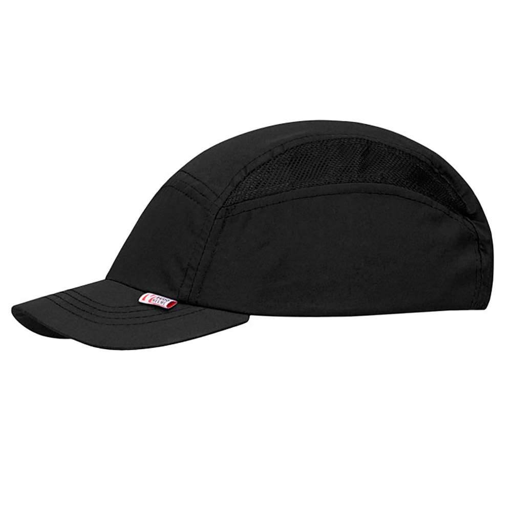 Schutz-Cap - Größe 52-65 cm - schwarz - Mikrofaser - "MODERN STYLE" - vernetzte Lüftungsöffnungen - nach EN 812