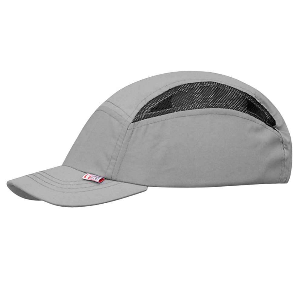 Schutz-Cap - Gr. 52-65 cm - silbergrau - Mikrofaser - "MODERN STYLE" - vernetzte Lüftungsöffnungen - nach EN 812