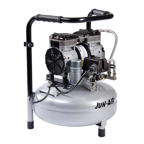Zweizylinder-Pendelhubkompressor "Modell 87R-15B" - ölfrei - 380 x 380 x 548 mm - Druckbehälter 15 L Zweizylinder-Pendelhubkompressor "Modell 87R-15B" - ölfrei - 380 x 380 x 548 mm - Druckbehälter 15 L