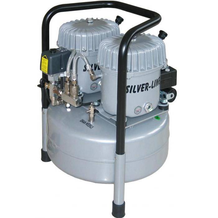 Leiselaufkompressor - L-S100-25 - Ansaugleistung: 100 l/min. - Silver Line