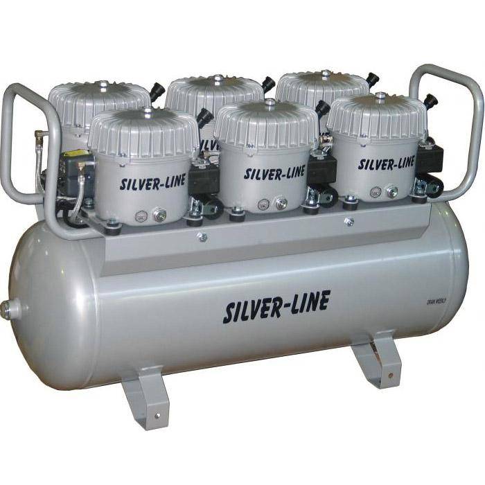 Leiselaufkompressor - L-S300-100 - 300 l/min. Ansaugleistung - Silver Line
