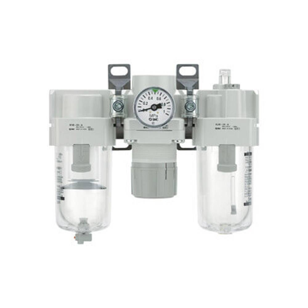 Wartungsgeräte (neue FRL) in Modulbauweise, Luftfilter + Regler + Druckluftöler - 1/2" - 8.5 bar