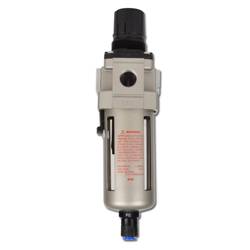 Submikrofilter-Regler 1/8"- 0,01µm mit eckigem Manometer - Gewindeanschluß G 1/8" - Regelbereich 0,5 bis 8,5 bar