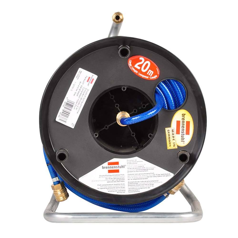Druckluftschlauchtrommel - ölbeständig - 20 m - Schlauch-Ø 6/12 mm - 15 bar Betriebsdruck