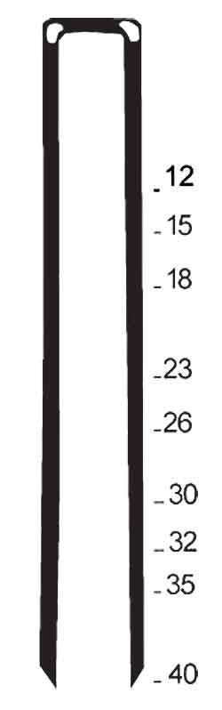 Heftklammer Typ ES - verzinkt, geharzt - Länge 23 mm - Schachtelinhalt 5.200 Stück