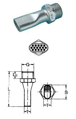 Lechler Lärmarme - Mehrkanal - Kompakt-Flachstrahldüse - Stahl/PVC