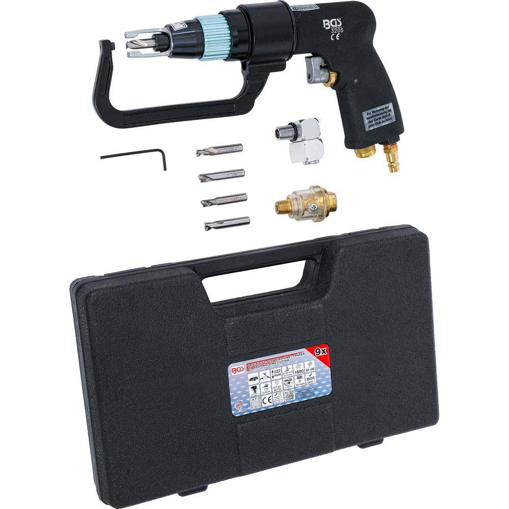 Druckluft-Punkt-Schweissfräser "BGS" - max. 1600 U/min - mit 4 Fräsen - Luftverb