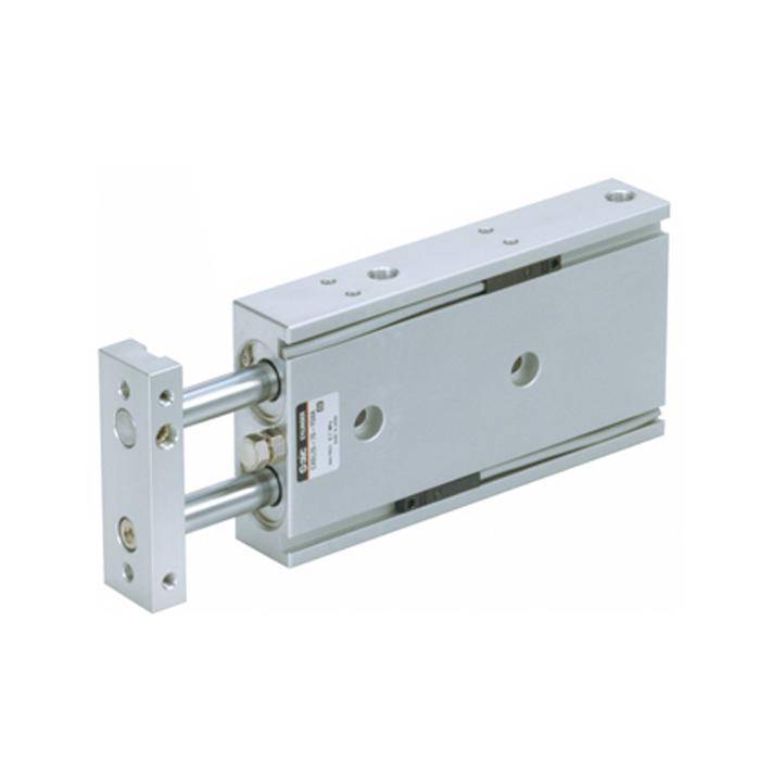 Doppelkolbenzylinder mit Führung - gleitführend - Kolben-Ø 25 mm - Hub 75 mm - Anschluss G 1/8