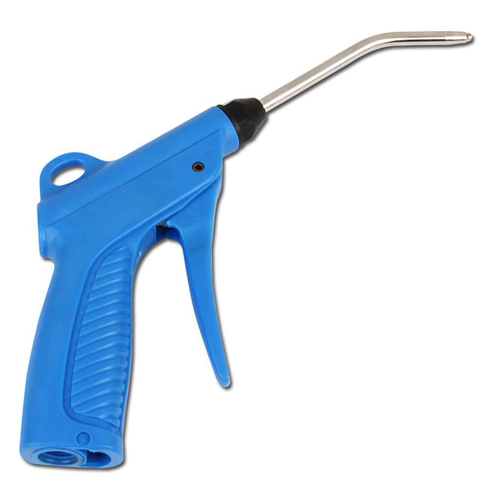 Kunststoff-Ausblaspistole - IG G 1/4" - mit abgewinkeltem Ausblasrohr - ohne Schlauchanschluss