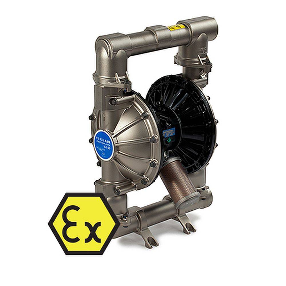 Verder VA50M Druckluft-Membranpumpe - Aluminium-Gehäuse - PTFE-Membrane - 568 l/min - 8,4 bar